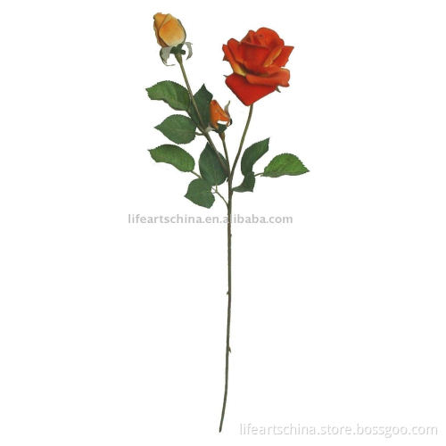 68cm curved artificial rose flower, silk flower, sterm flower